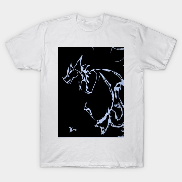 White Dragon Stream T-Shirt by TriForceDesign